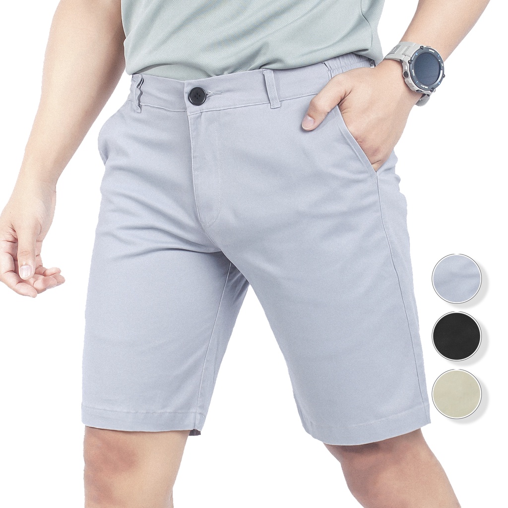 Quần short kaki nam BAMIHOME quần đùi lửng form slim màu trơn, dễ phối đồ QSKK-11
