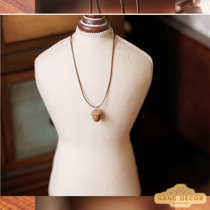 Trang Sức Dây Chuyền Hạt Dẻ Khô Phong Cách Vintage