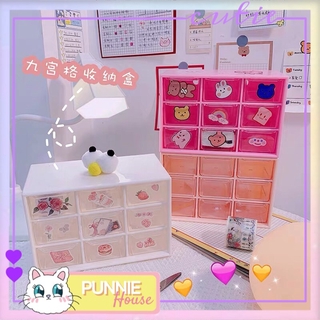 TỦ NHỰA 9 NGĂN  🎀[𝙏𝘼̣̆𝙉𝙂 𝙎𝙏𝙄𝘾𝙆𝙀𝙍]🎀 MINI ĐA NĂNG ĐỰNG PHỤ KIỆN, KẸP TÓC, MỸ PHẨM ✨ XINH XẮN ĐỦ MÀU