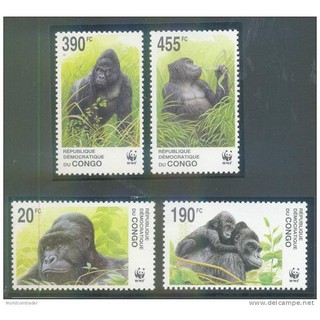 Tem sưu tập Tem Cộng Hòa Congo Động Vật linh trưởng 2002