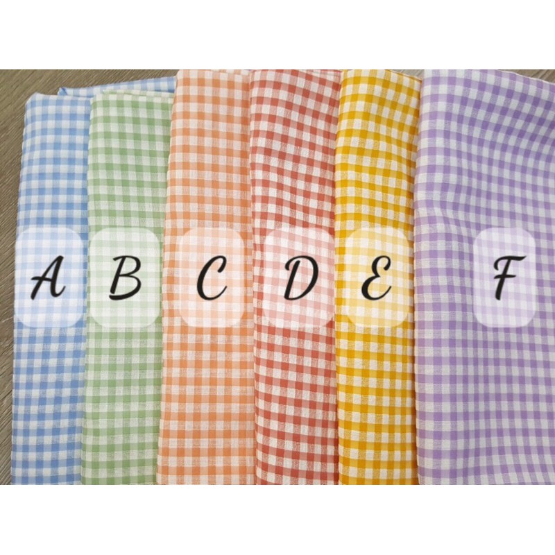 V159🌈VẢI TWILL HOẠ TIẾT CARO MAY ĐỒ CHO TRẺ EM, OUTFIT DOLL, OBITSU/ DIY, HANDMADE, QUILTING, SCRUNCHIES