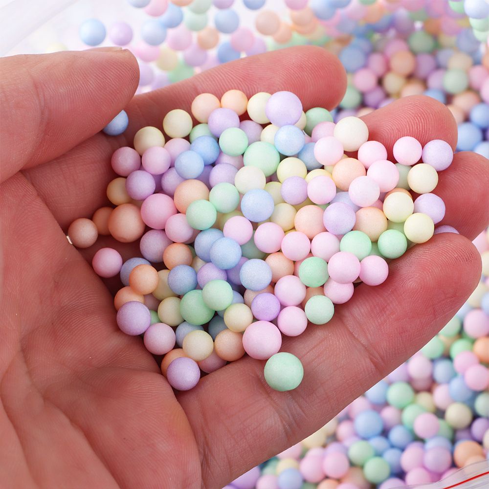 Hạt bóng xốp polystyrene nhỏ nhắn nhiều màu sắc dùng trang trí hộp quà diy