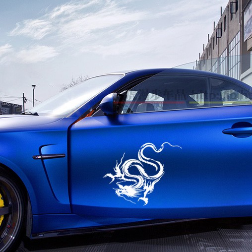 Miếng Dán Decal Cho Xe Ô Tô - Hình Con Rồng Mạnh Mẽ
