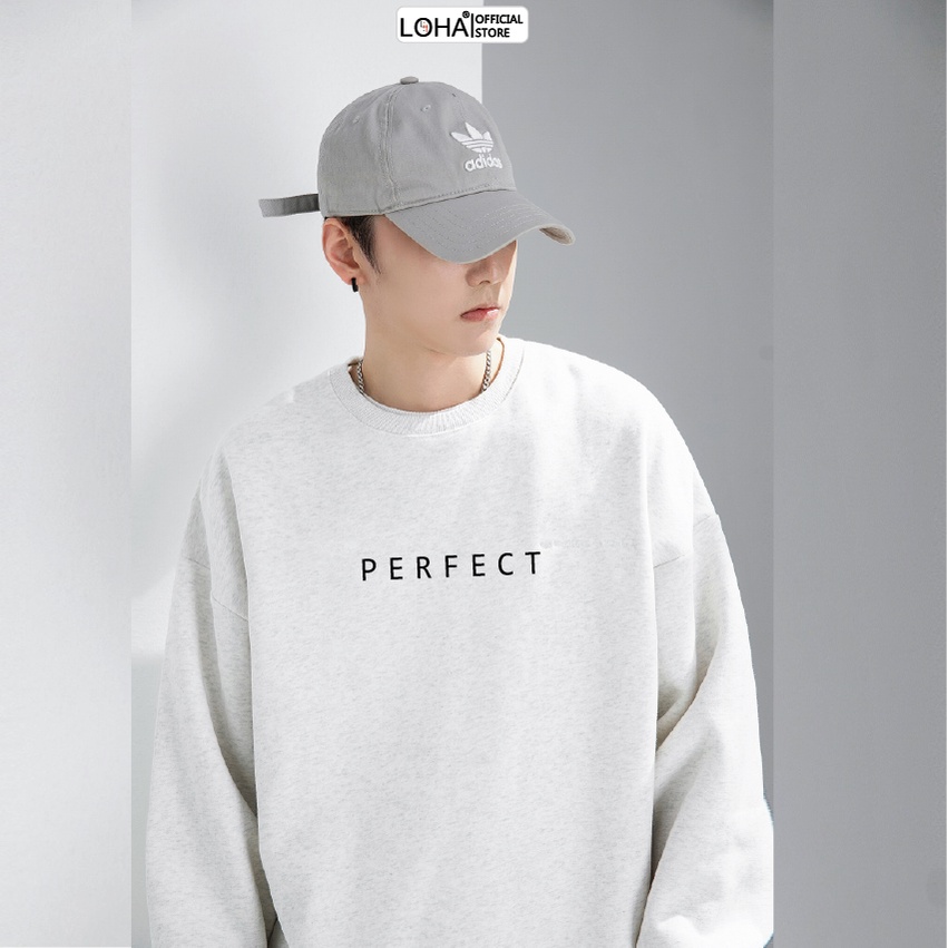 Áo NỈ Sweater PERFECT, áo nỉ Nhật cao cấp dài tay Unisex Mặc Đôi Mặc Cặp LOHA