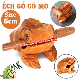 Ếch - Cóc Gỗ Gõ Mõ Tạo Tiếng Kêu Ộp Ộp Vui Tai Loại Nhỏ 6cm