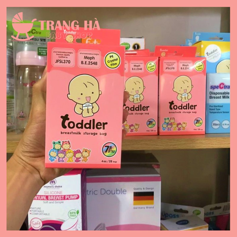 Siêu Sale Hộp 30 Túi Trữ Sữa Toddler 3 Khóa Zip Dung Tích 120ml