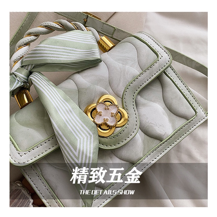 Túi đeo chéo JASMIN NOIR có khóa in họa tiết hoa thời trang cho nữ