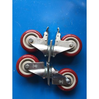 Bộ 4 bánh xe chịu tải 250kg, bộ 4 bánh xe đường kính 10cm.(2 bánh phanh, 2 xoay), bánh xe đẩy hàng cao cấp