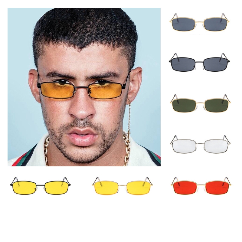 Kính Mát Gọng Chữ Nhật Nhỏ Màu Kẹo Ngọt Phong Cách Retro Hàn Quốc