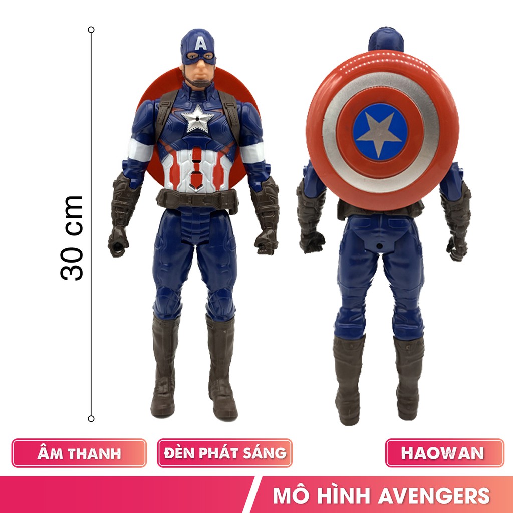 Đồ chơi mô hình 12 nhân vật siêu anh hùng Avengers có nhạc và đèn