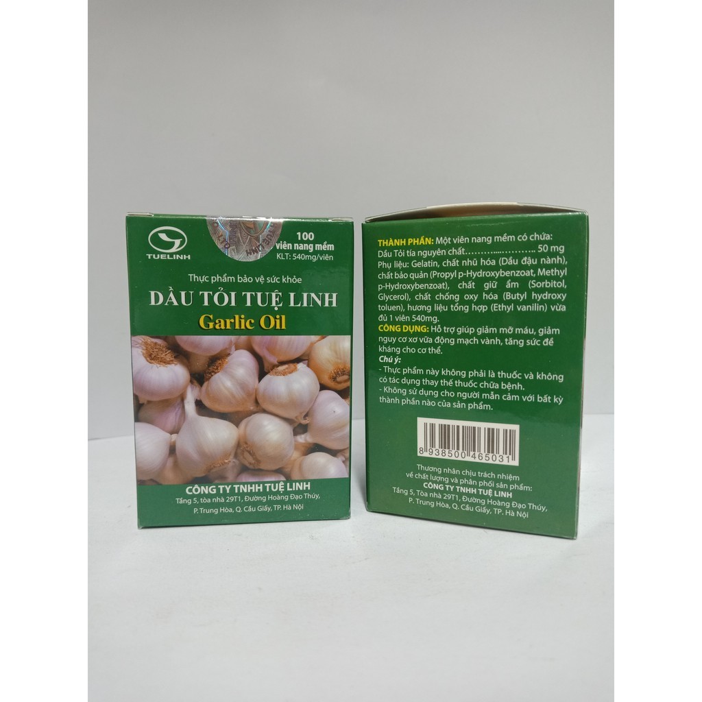 Dầu Tỏi Tuệ Linh Hộp 100 Viên - Garlic Oil Tuệ Linh - cvspharmacy