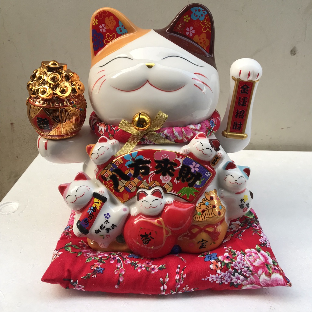 Mèo thần tài vẫy tay đại đại quý cao 26cm, quà tặng khai trương, tân gia