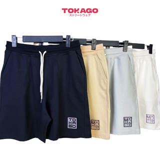 Quần đùi Tokago, quần thun trơn, lửng cạp chun thể thao nam nữ nhiều màu cotton, form rộng