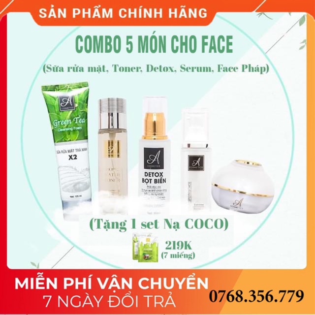 Combo 2 món dành cho face: Tẩy da chết da mặt + Kem face pháp