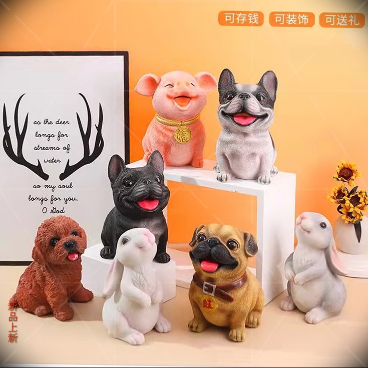 Quà Tặng. Heo Đất. Ống Heo Tiết Kiệm Hình Chó / Heo Hoàng Đạo May Mắn Dễ Thương Kích Thước c