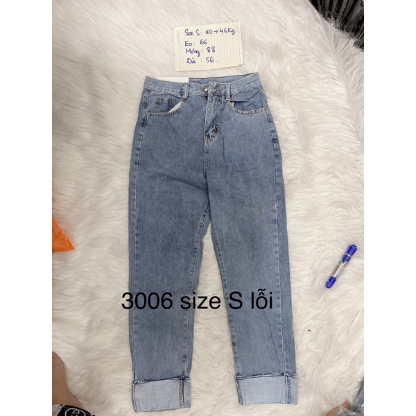Sale Baggy lỗi Nếp gấp và Ố Bạc Ms 3006