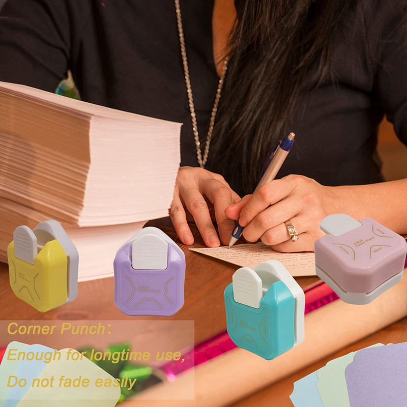 Bộ 3 Dụng Cụ Cắt Góc Họa Tiết Sáng Tạo Dùng Để Làm Thẻ / Ảnh DIY