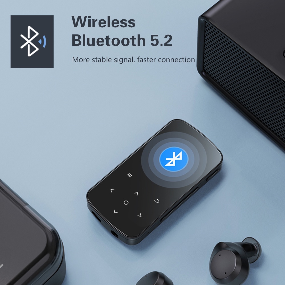 Máy nghe nhạc MP3/đài FM bluetooth mini FAAEAL BENJIE M9 phong cách thể thao + máy đếm bước ghi âm điện tử hỗ trợ thẻ TF