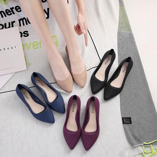 [ HOT ] Giày búp bê mũi nhọn nhựa dẻo G18