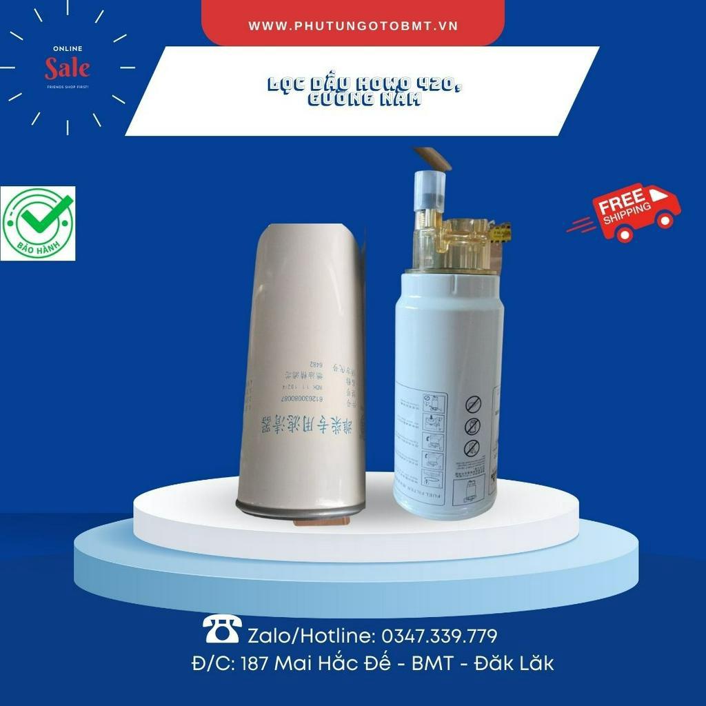 Lọc dầu  xe tải Howo 371, 336, Giường nằm, lọc dầu PL420/1000424916 & 1000422382/ CX1023