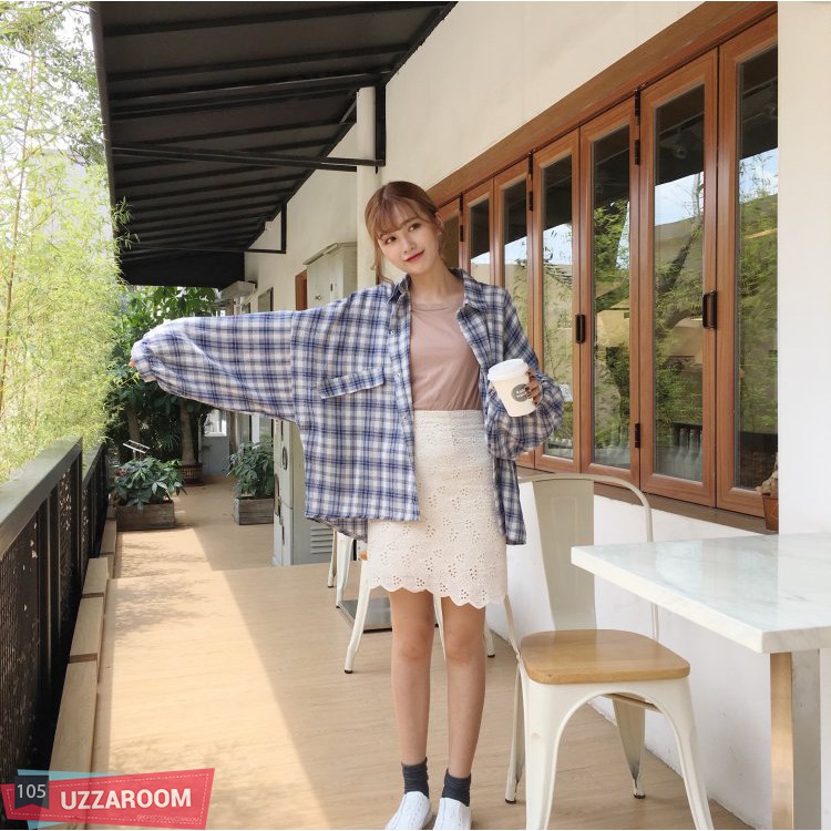 Áo khoác Caro mỏng thu Oversize 3 màu ống rộng - Áo oversize, Áo ulzzang | BigBuy360 - bigbuy360.vn