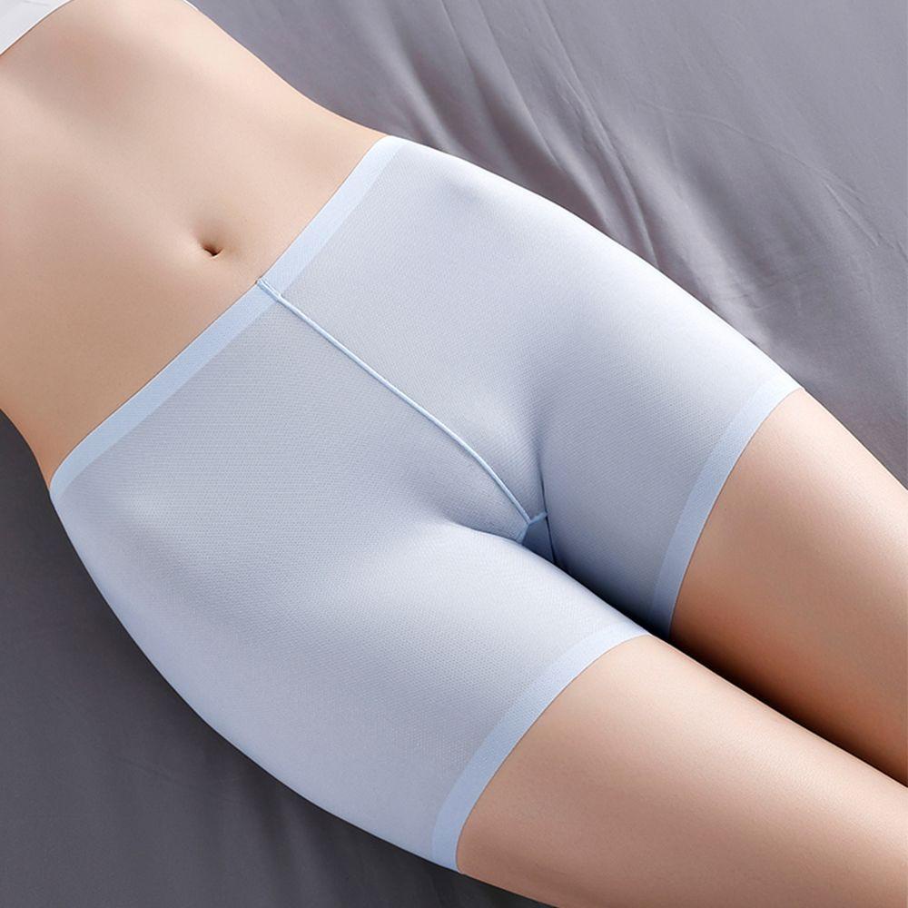 Quần Lót Boxer Lưng Cao Vải Lưới Màu Trơn Siêu Mỏng Thoải Mái Quyến Rũ Cho Nữ