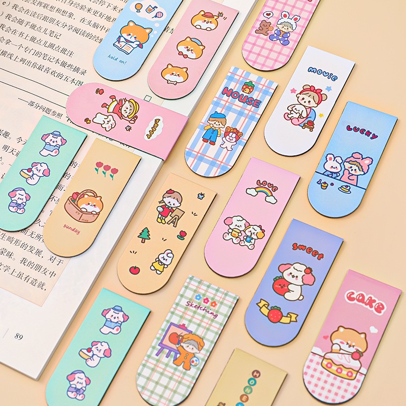 Đánh Dấu Trang Bookmark Nam Châm Nhiều Hình Dễ Thương Tiện Ích