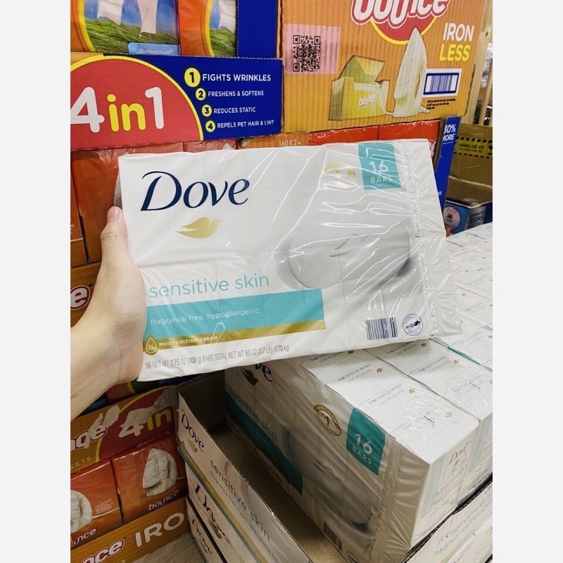 XÀ BÔNG CỤC DOVE SENSITIVE SKIN - DÀNH CHO DA NHẠY CẢM CỦA MỸ