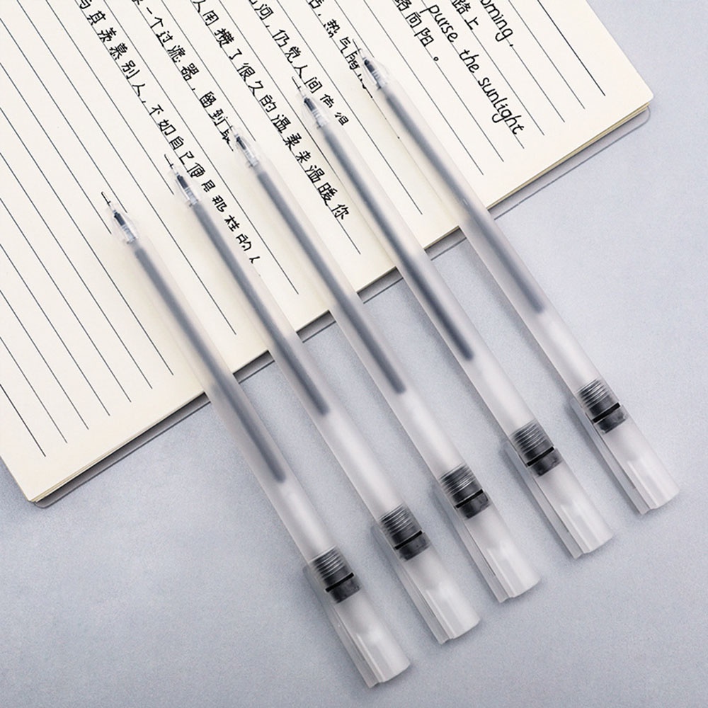 Bút Bi Mực Đen Vỏ Đục Thiết Kế Đơn Giản Tiện Dụng Cho Học Sinh/Văn Phòng