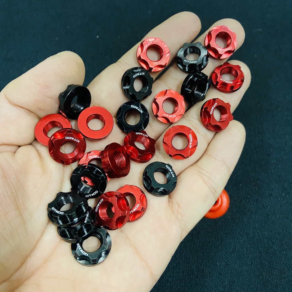 Một cặp tán van vòi nhôm Kitaco sử dụng chống rỉ sét chân van vòi cho các dòng xe máy