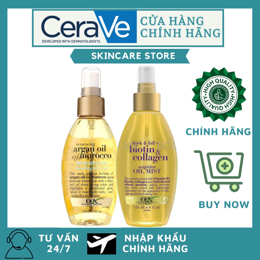 [Phân Loại] Xịt Dưỡng Tóc OGX Renewing Mist(118ml)
