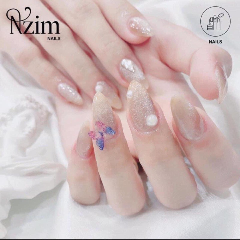 Phụ kiện bướm 3D xinh trang trí nail cực đẹp trend