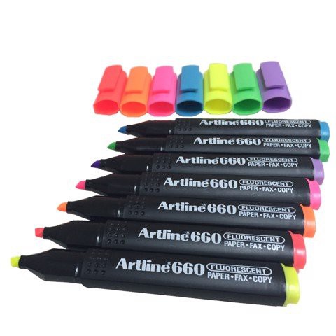 Bộ 7 bút đánh dấu Artline EK-660 - FULL SET