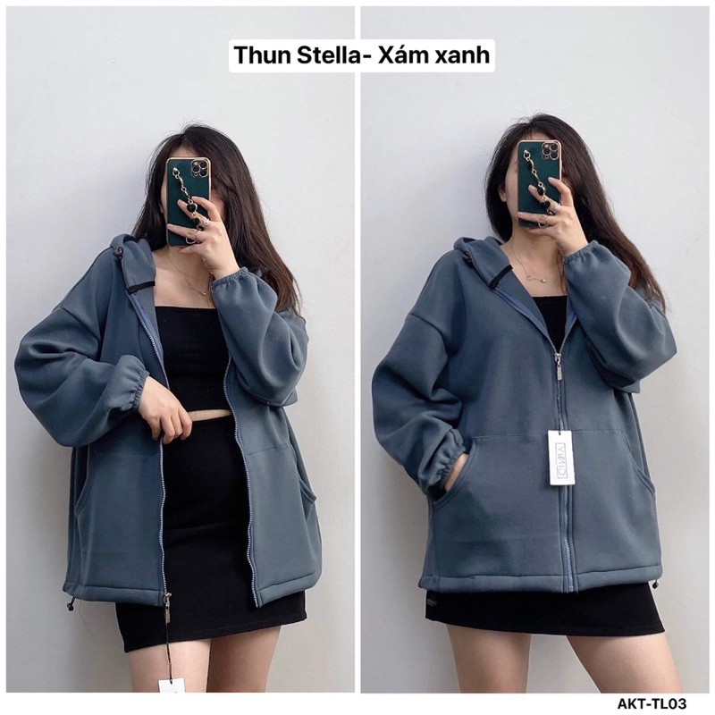 Áo Khoác Thun Stellar | Dày Dặn | Có Nón Form Rộng | Đơn Giản | Phong Cách Hàn Quốc | Hot Trend 2020 | BigBuy360 - bigbuy360.vn