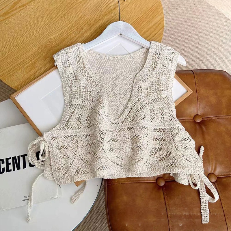 Áo Sweater Dệt Kim Cổ Chữ V Xẻ Tà Cột Dây Thời Trang Quyến Rũ Cho Nữ