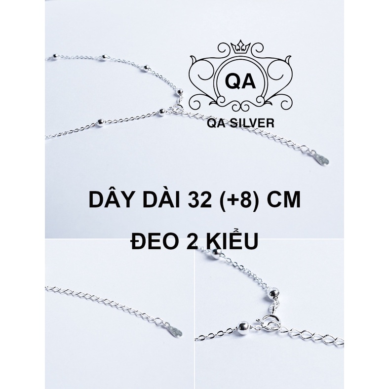 Vòng cổ choker bạc 925 hạt bi dây chuyền nữ sợi trơn tối giản S925 MINIMAL Silver Necklace QA SILVER NE190901