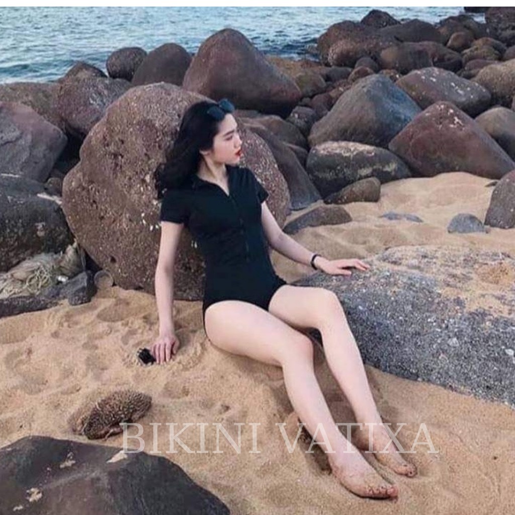 Bikini đồ bơi đi biển một mảnh có tay khoá kéo VATIXA BKN01 | BigBuy360 - bigbuy360.vn