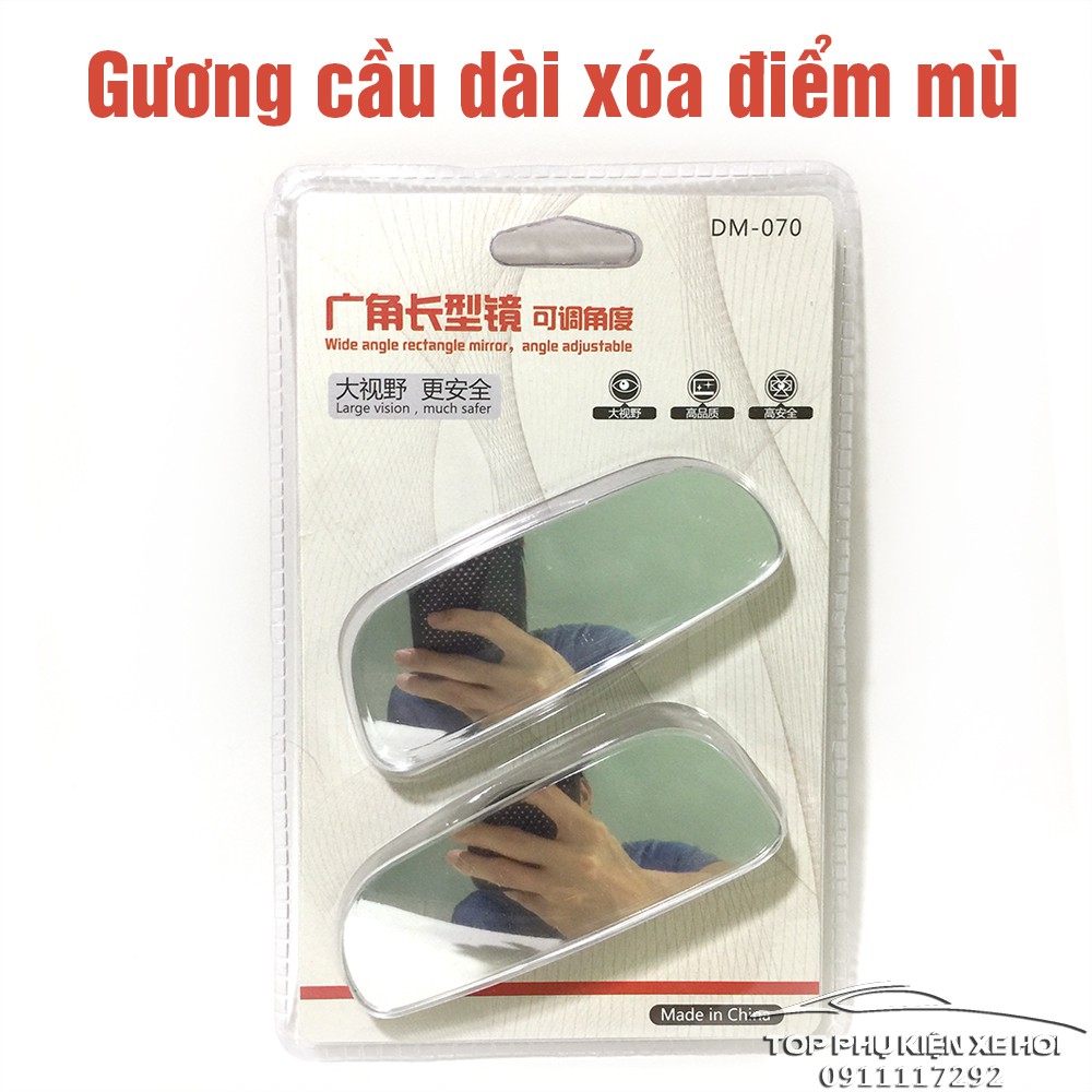 Bộ 2 gương cầu dài CS-070 dán gương chiếu hậu