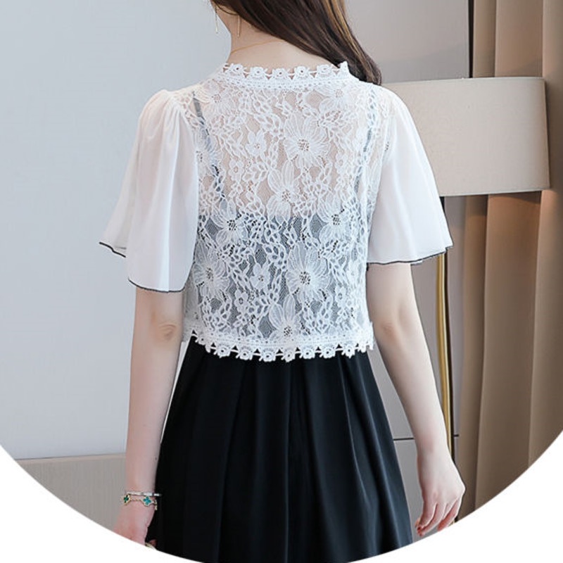 Áo Khoác Voan Cardigan Phối Ren Xinh Xắn Dễ Phối Đồ