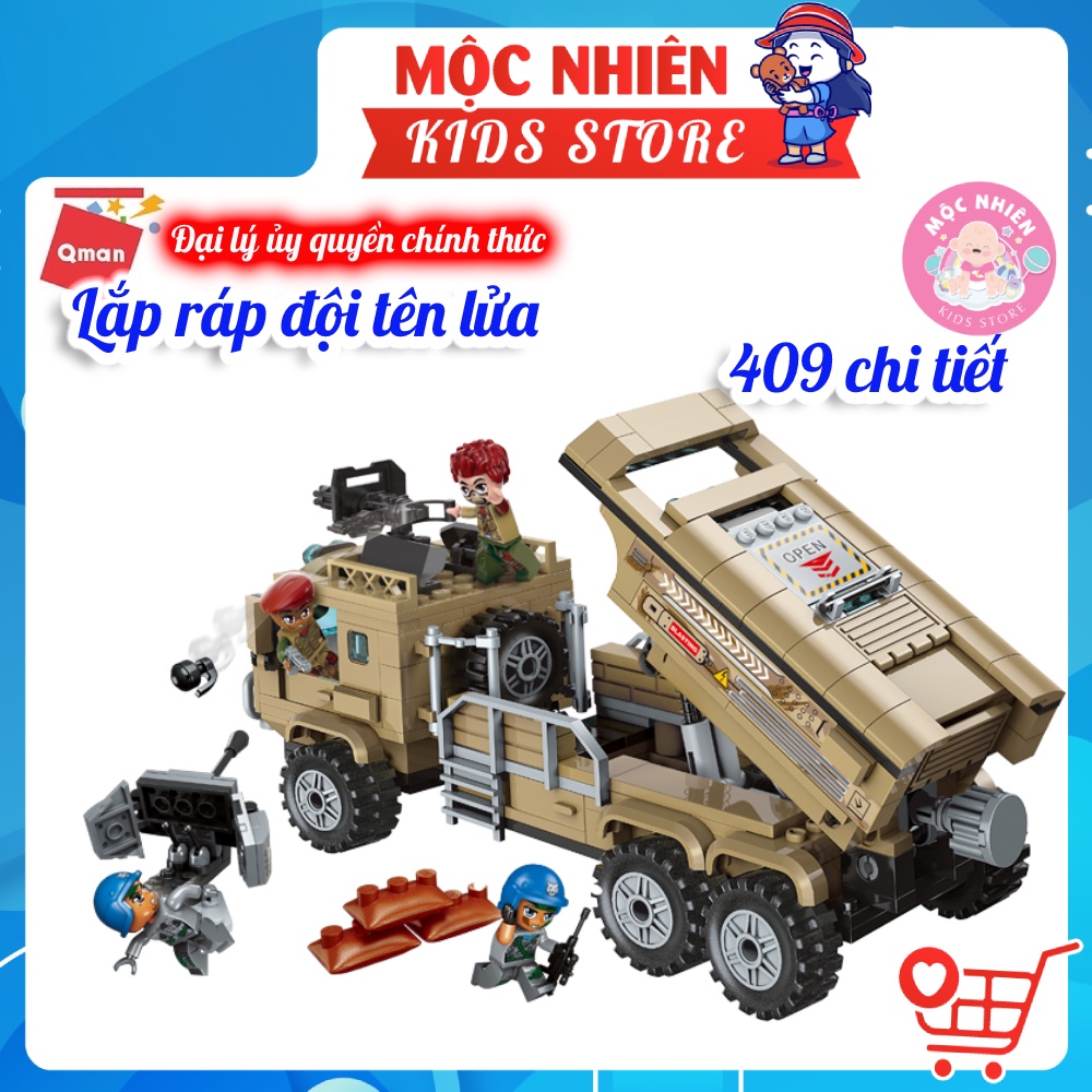 Qman 1728 Tên Lửa Đánh Chặn  - Đồ Chơi Lắp Ráp Xếp Hình Dành Cho Bé Trai Trên 6 Tuổi
