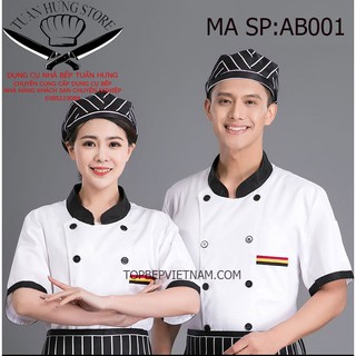 áo bếp,đồng phục bếp siêu rẻ đẹp ab001