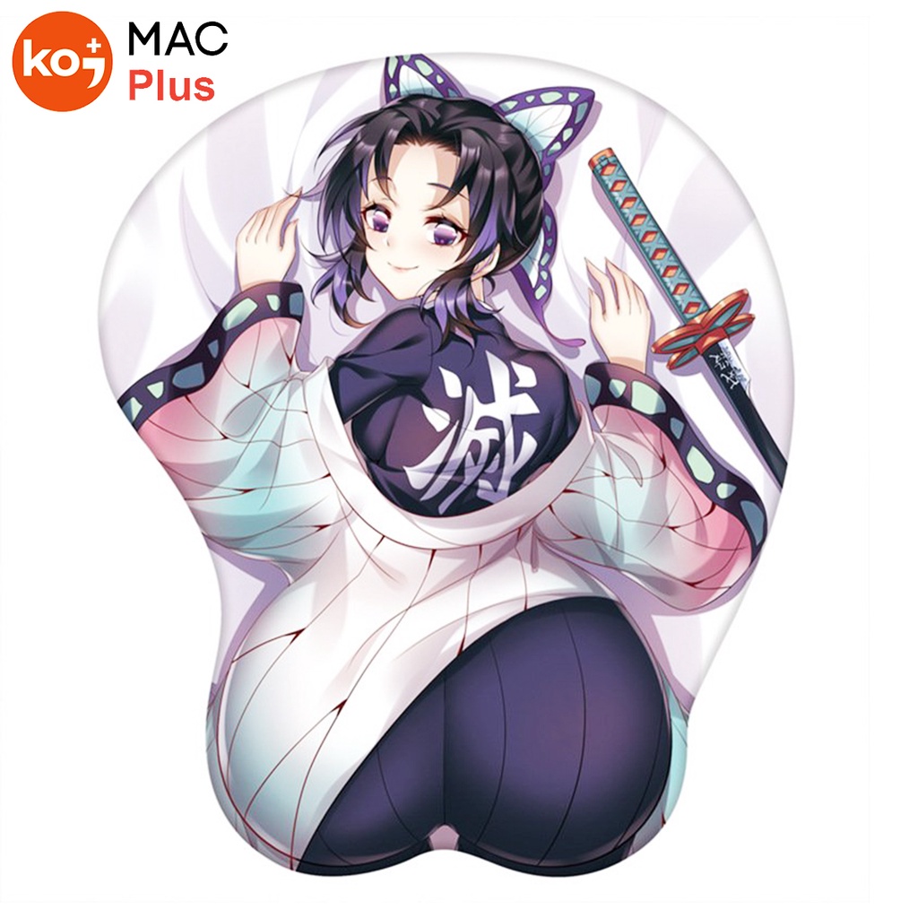 Lót Chuột Anime 3D Có Đệm Tay Silicon Thanh Gươm Diệt Quỷ Kimetsu no Yaiba (Tanjiro, Nezuko, Shinobu, Rengoku, Inosuke )