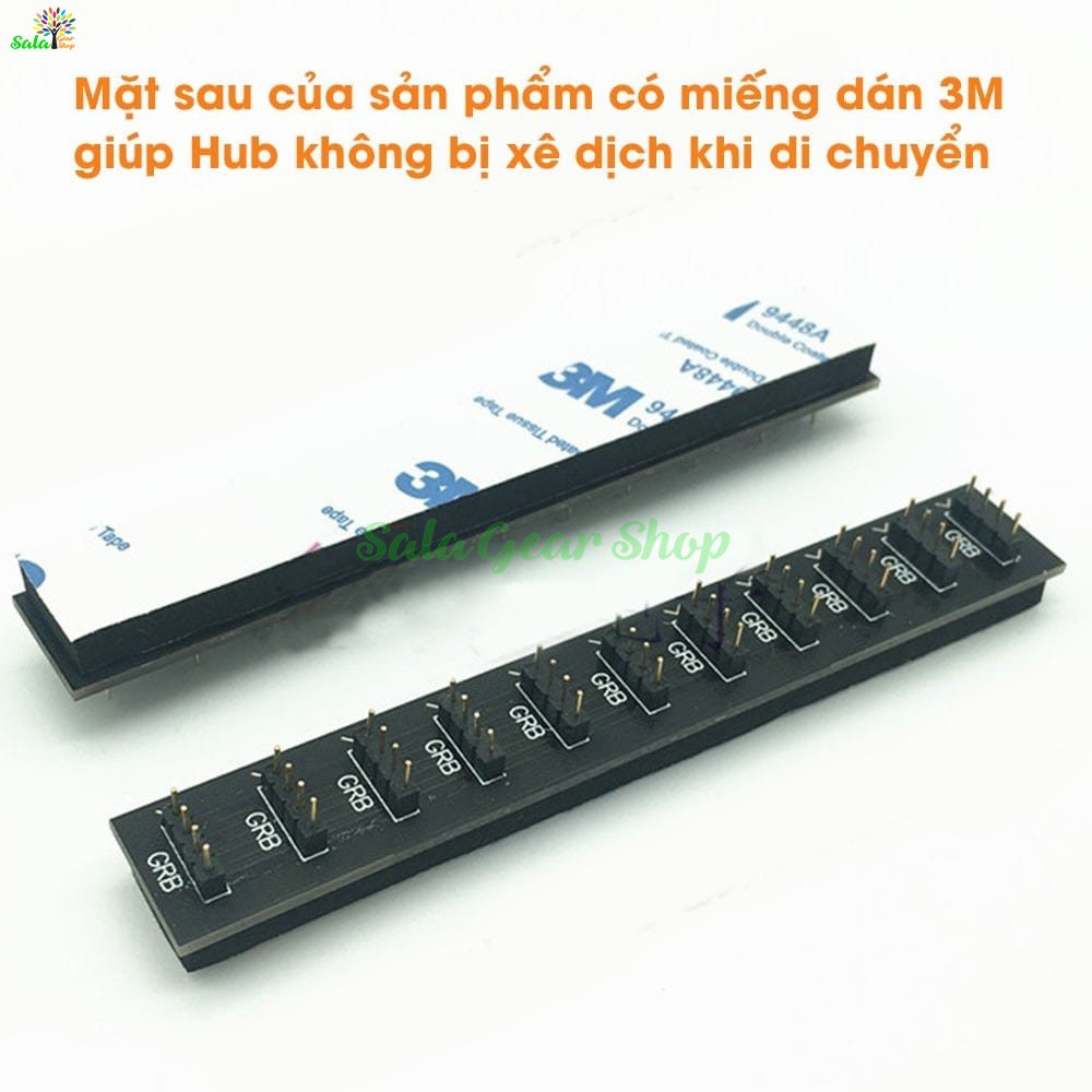 Bộ hub mở rông chân led ARGB 5v 3pin, RGB 12v 4pin 1 ra 10