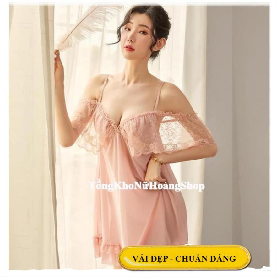 [ Chất Đẹp - Form Chuẩn]❤HOT NHẤT ❤ váy ngủ thun lưới ren -đầm ngủ sexy cao cấp B1040  ྇