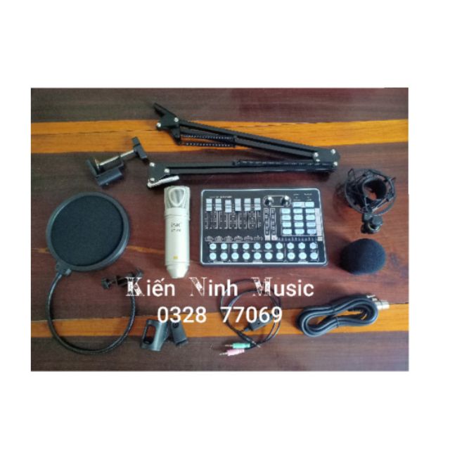 Bộ thu âm H9 - Mic isk AT100 "Chính Hãng" loại 1 + soundcard + full kiện