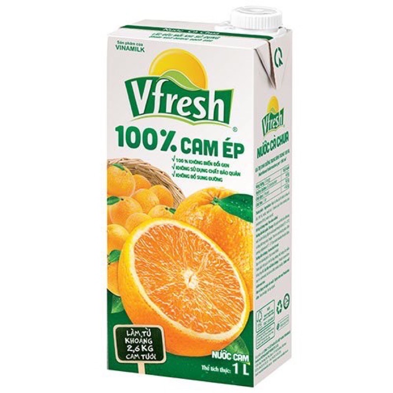 NƯỚC CAM ÉP VFRESH VINAMILK HỘP 1L DATE XA