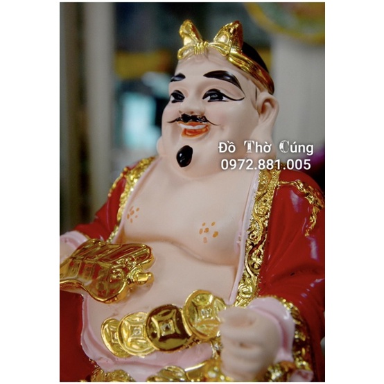 Ông tài ông địa thờ thần tài màu đỏ kim