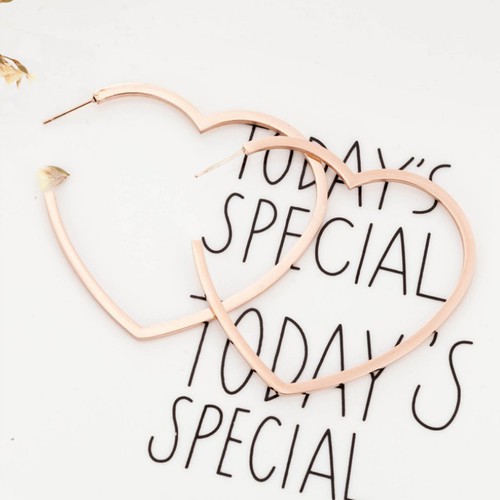 Bông Tai Trái Tim Titan Ko Đen TT 3489