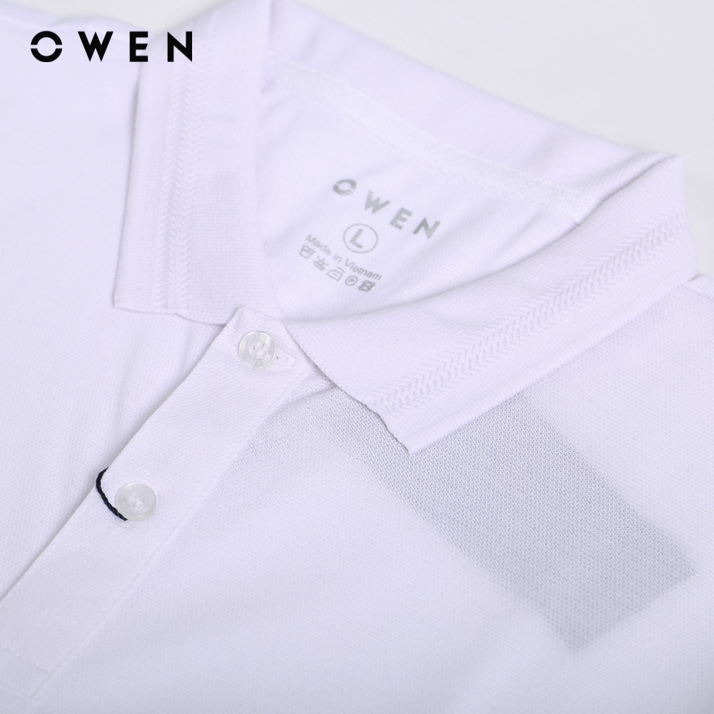 OWEN - Áo polo ngắn tay Bodyfit Trắng - APV220628