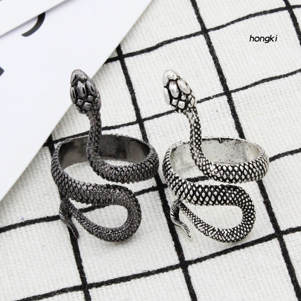 Nhẫn hở phối hình rắn thời trang tùy chọn màu sắc cho nam và nữ